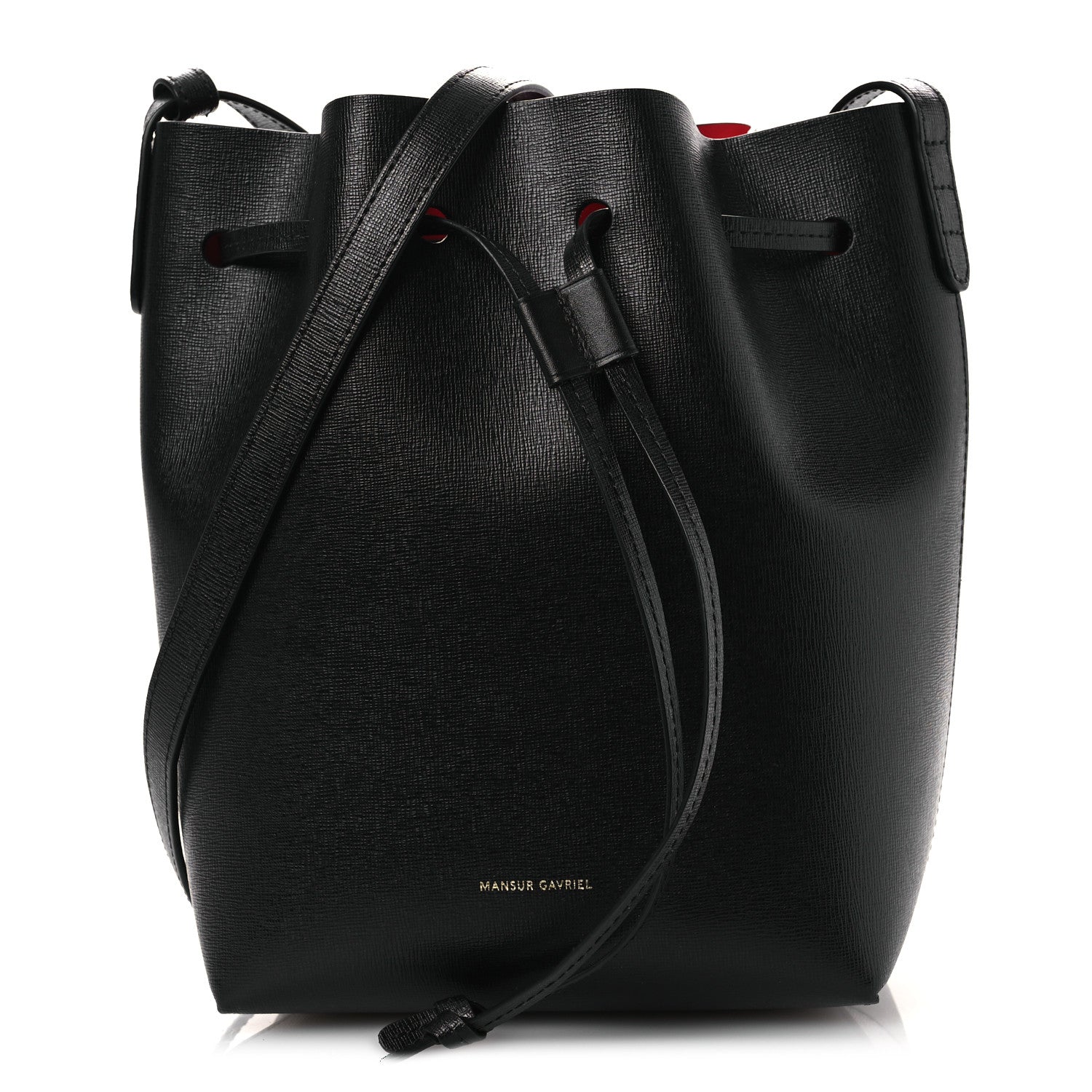 Mansur Gavriel Calfskin Mini Bucket Bag Black Flamma 1 of 10