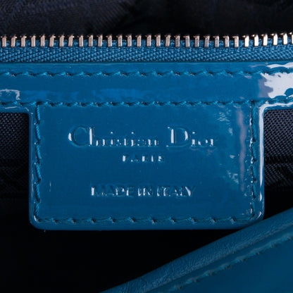 Christian Dior Patent Cannage Medium Lady Dior Blue 6 of 7