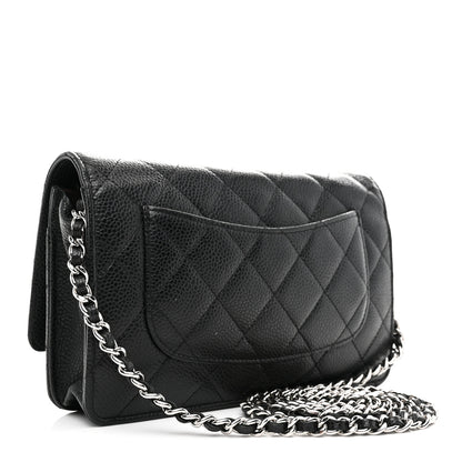 Chanel Caviar Quilted Wallet on Chain WOC Black 3 of 12