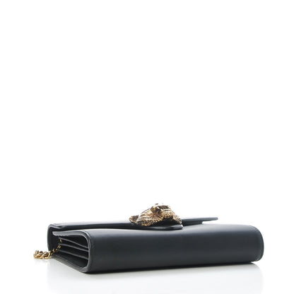 Gucci Calfskin Animalier Chain Wallet Black 4 of 7