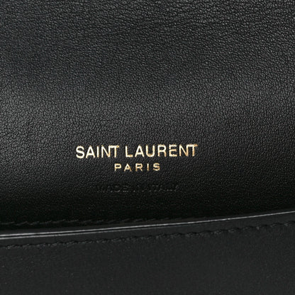 Saint Laurent Canvas Striped Phone Holder Crossbody Beige Black 6 of 10
