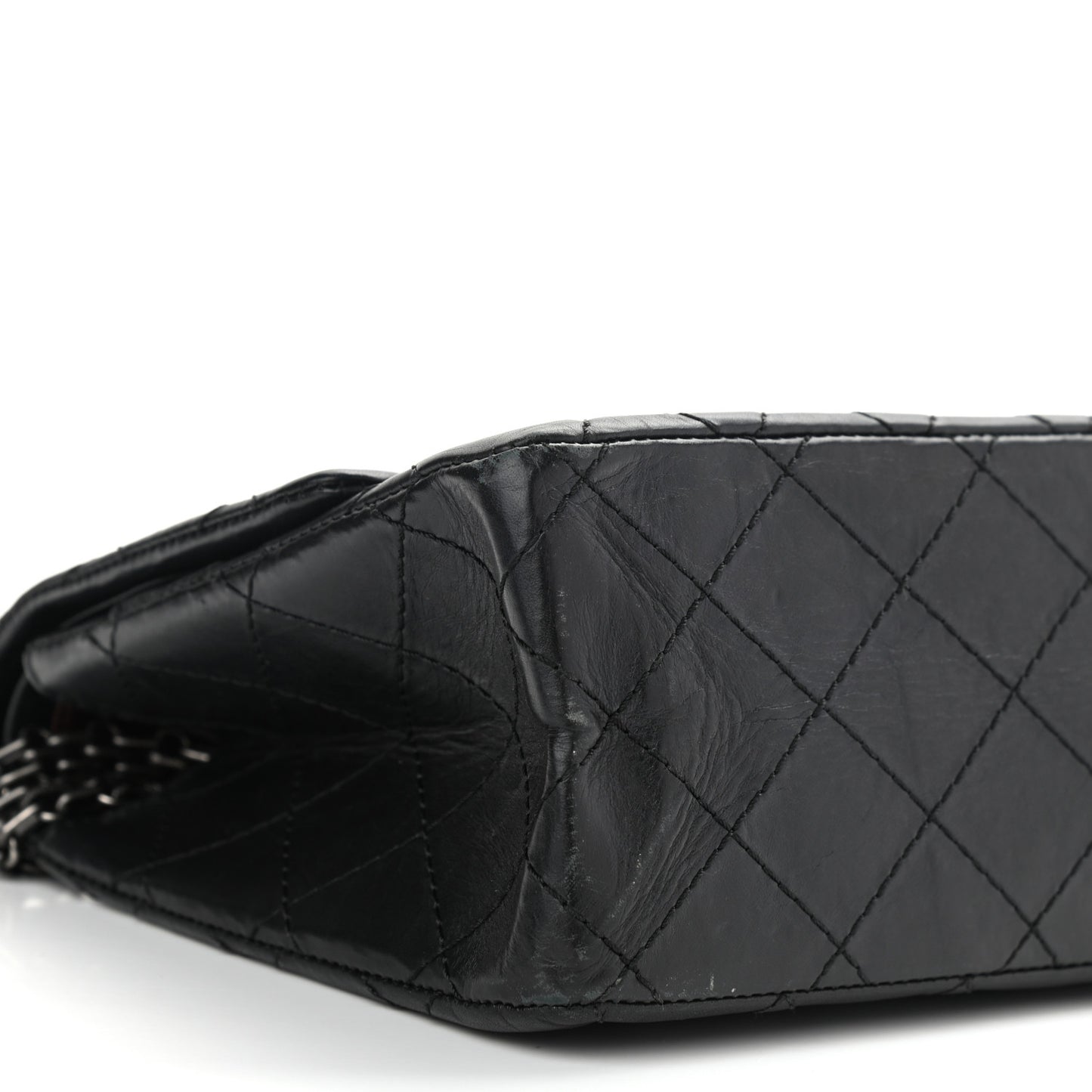 Aged Calfskin Quilted 2.55 Reissue 226 Flap Black