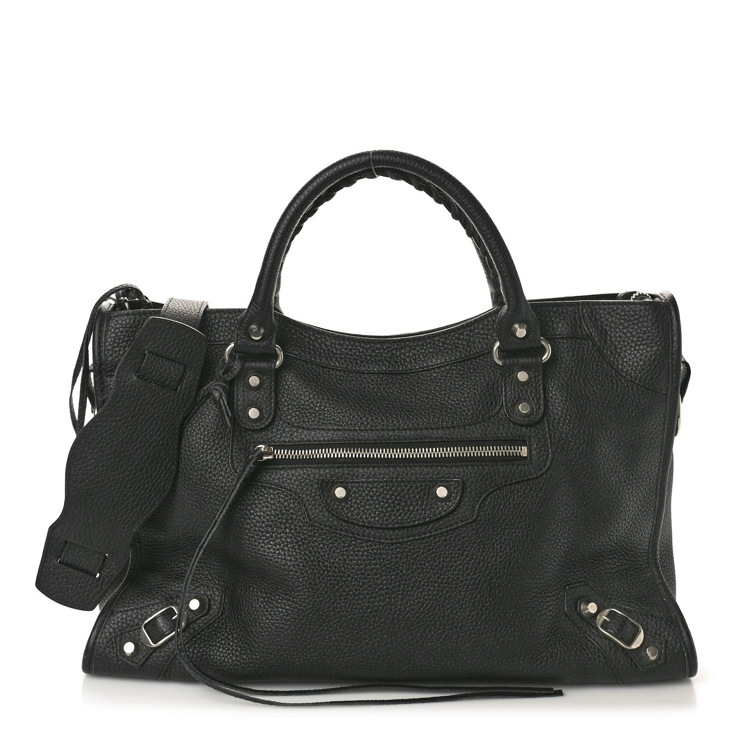 Balenciaga Vibrato Calfskin Classic Silver Hardware City Black 1 of 11
