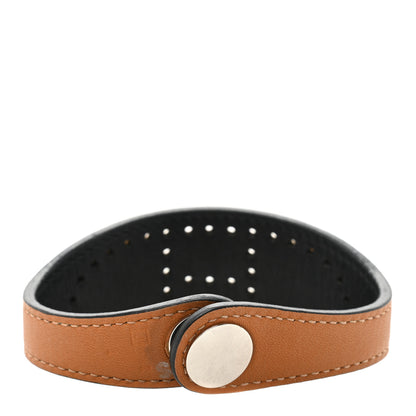 Hermes Calfskin Reversible Perforated H Bracelet S Black 4 of 6