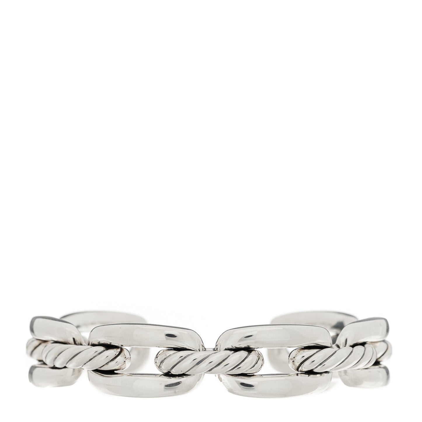 Sterling Silver 14mm Wellesley Link Cuff Bracelet