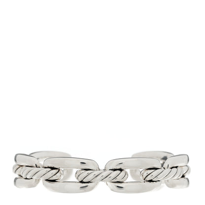 David Yurman Sterling Silver 14mm Wellesley Link Cuff Bracelet 1 of 3