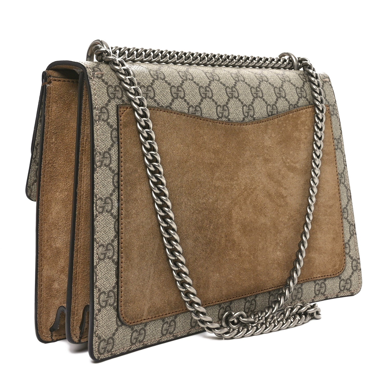 Gucci GG Supreme Monogram Medium Dionysus Shoulder Bag Taupe 3 of 10