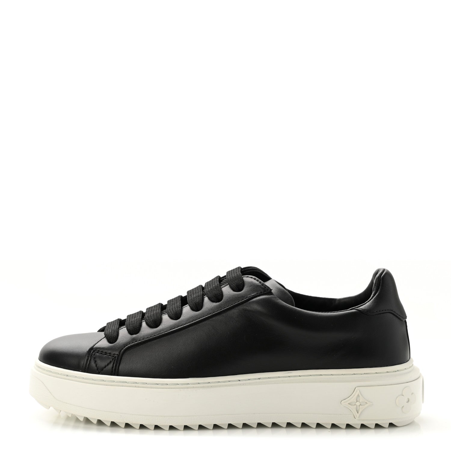 Louis Vuitton Calfskin Time Out Sneakers 37 Black 1 of 8