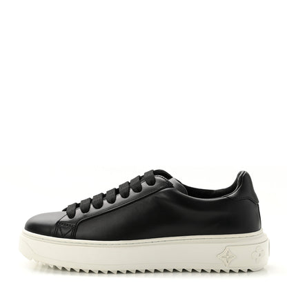 Louis Vuitton Calfskin Time Out Sneakers 37 Black 1 of 8