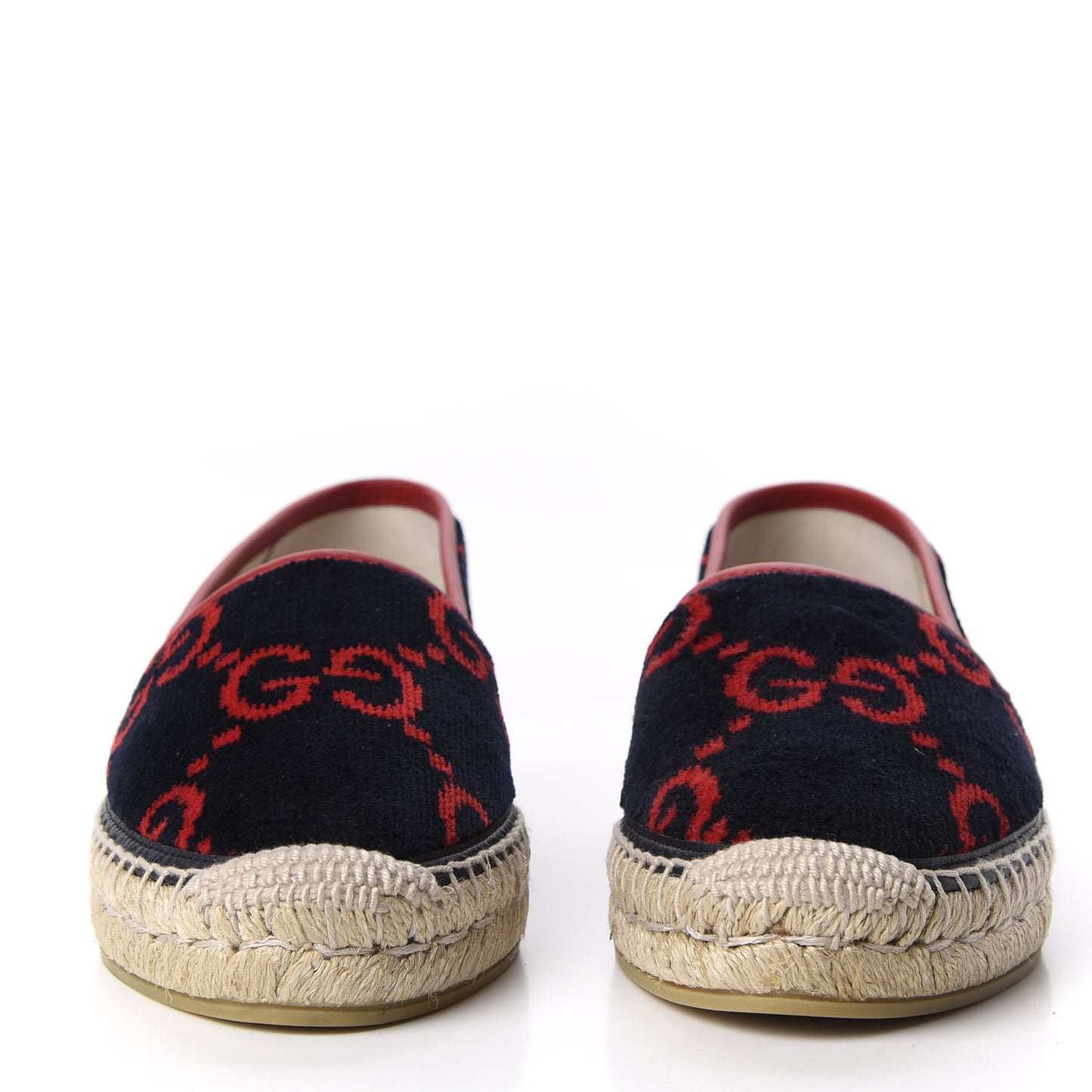 Terry Cloth GG Monogram Espadrilles 38 Blue Red