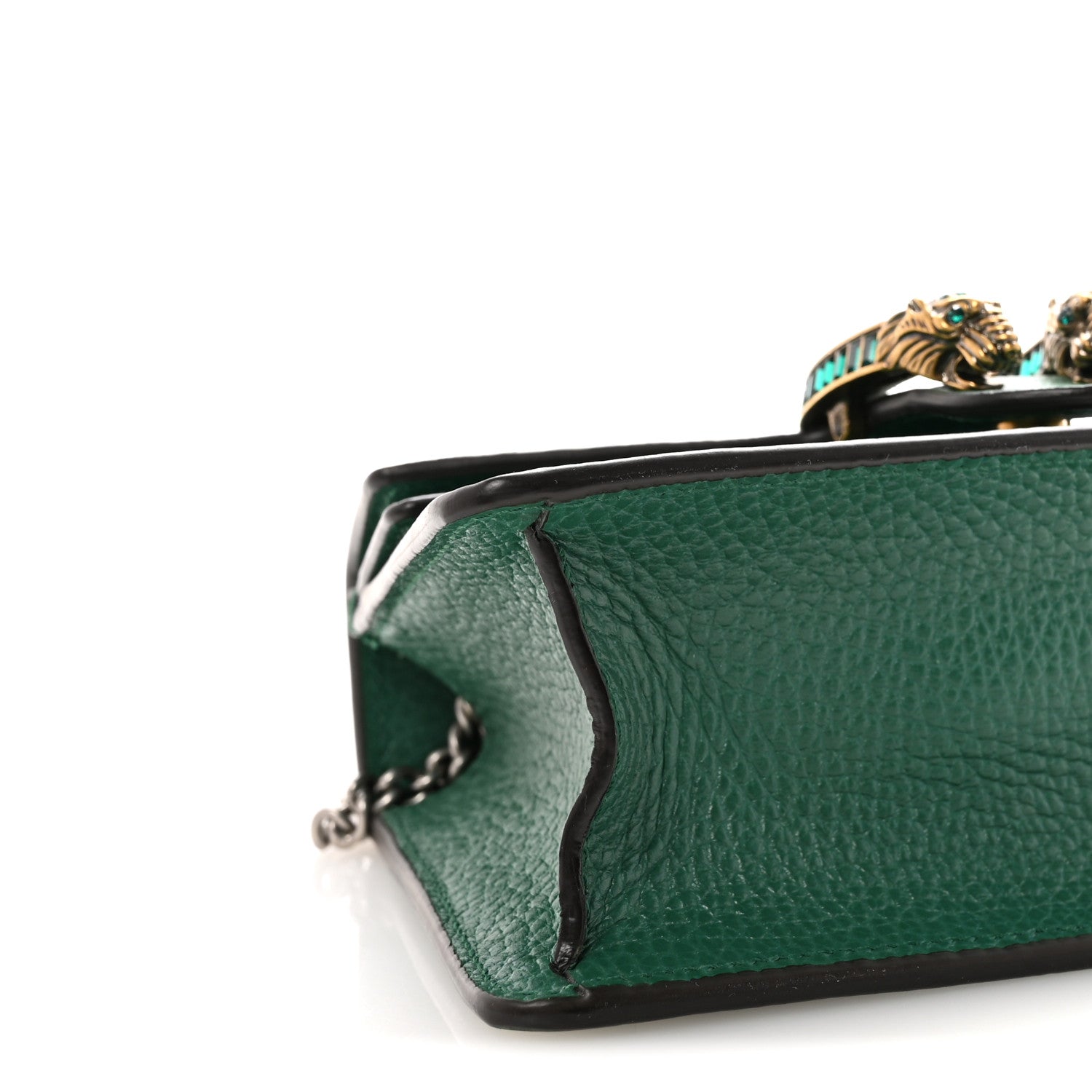 Gucci Dollar Calfskin Crystal Mini Dionysus Top Handle Bag Emerald 8 of 9
