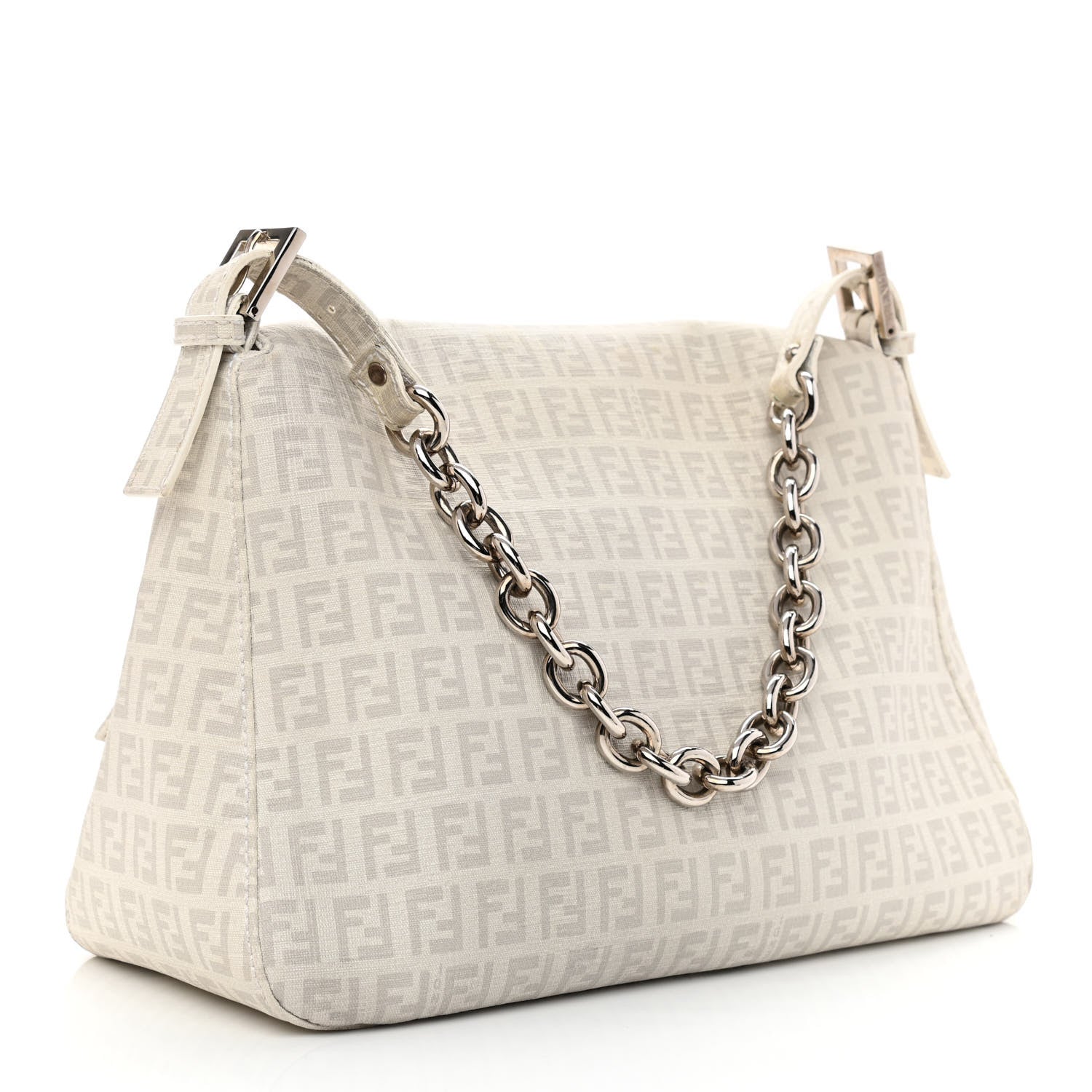Fendi Zucchino Spalmati Forever Mama Baguette White 3 of 12