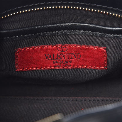 Valentino Garavani Vitello Mini Rockstud Double Handle Tote Black 7 of 11