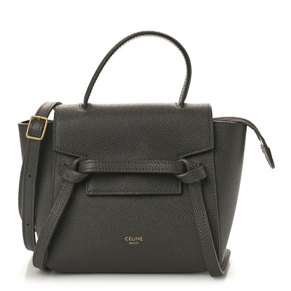 Celine Grained Calfskin Pico Belt Bag Grey 1 of 8
