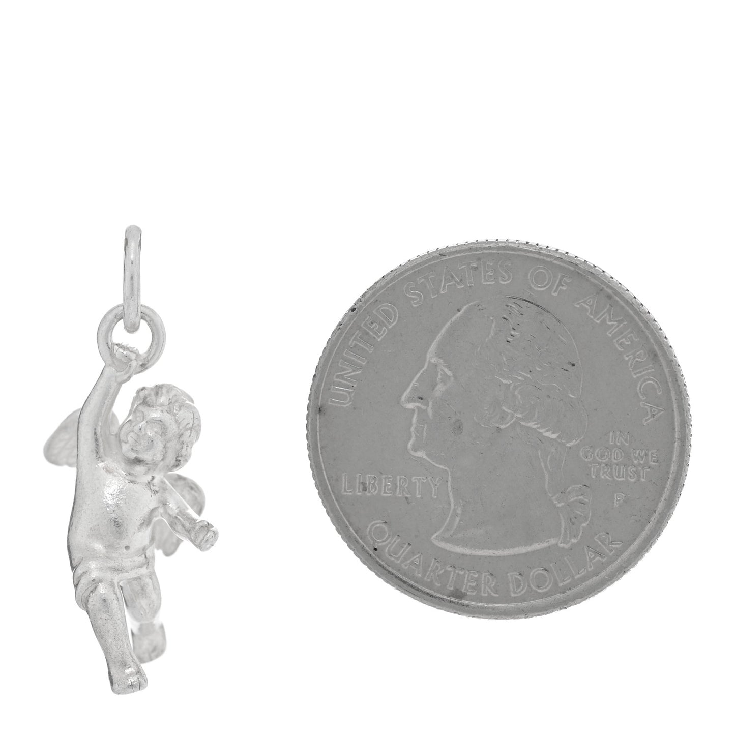 Sterling Silver Cherub Pendant Charm