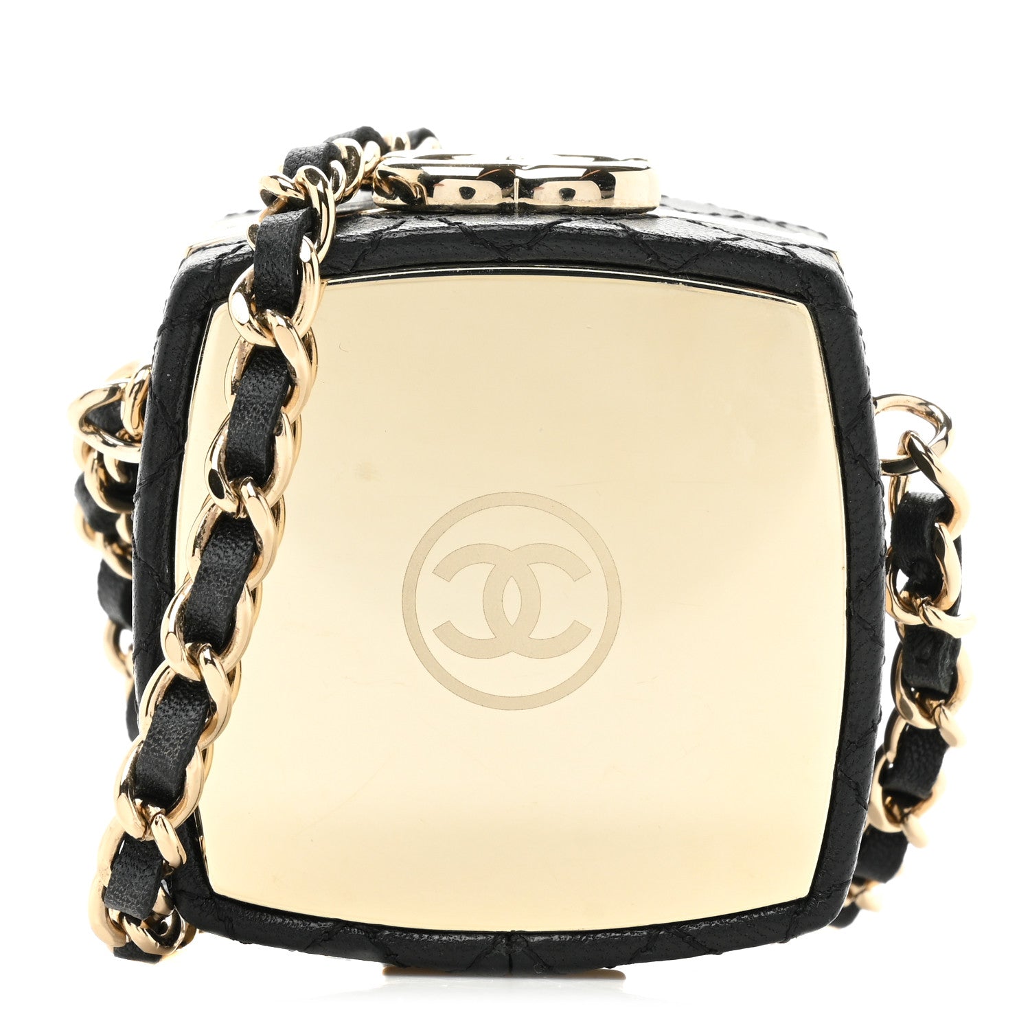 Chanel Lambskin Quilted Small Beauty Box Clutch With Chain Black 1 of 9