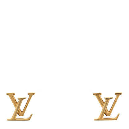 Louis Vuitton Metal Enamel LV Iconic Earrings Gold 1 of 5