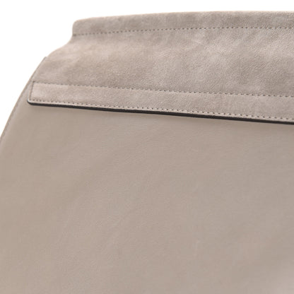 Chloe Calfskin Suede Medium Faye Shoulder Bag Motty Grey 10 of 12