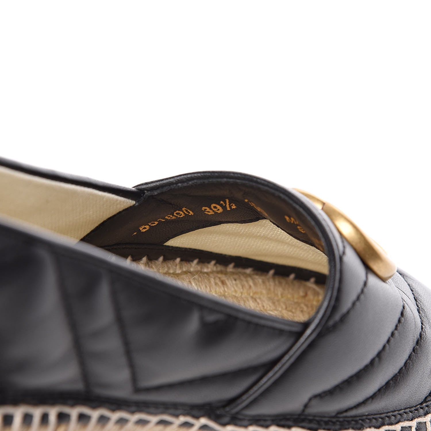 Gucci Nappa Matelasse GG Marmont Espadrilles 39.5 Black 8 of 9