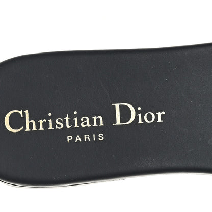Christian Dior Canvas Embroidered Dway Mules Slide Sandals 35.5 Deep Blue 8 of 9