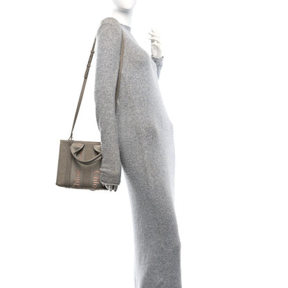 Chloe Cotton Calfskin Small Woody Ribbon Tote With Strap  Beige Taupe 2 of 12