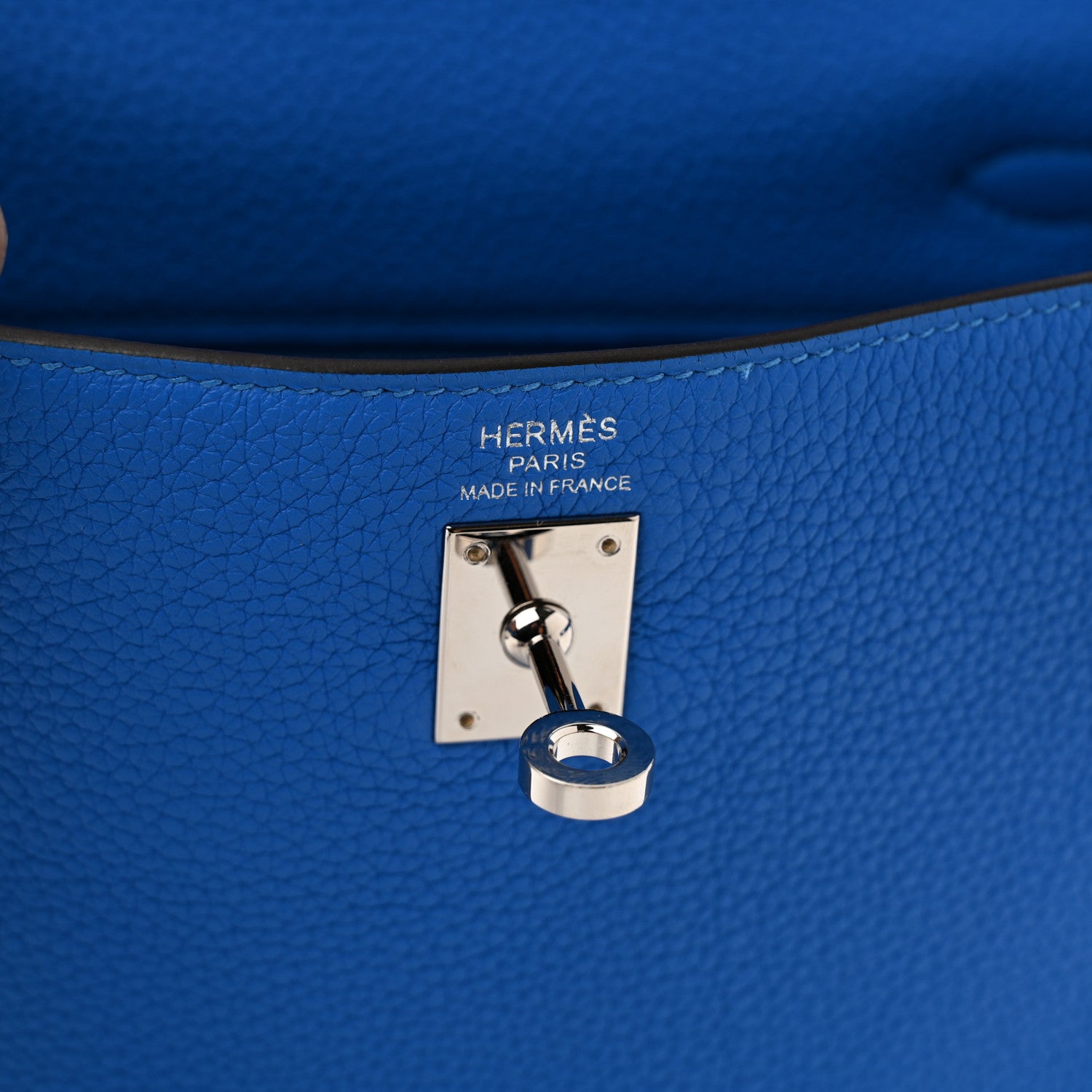 Hermes Togo Kelly Retourne 25 Bleu France 6 of 10