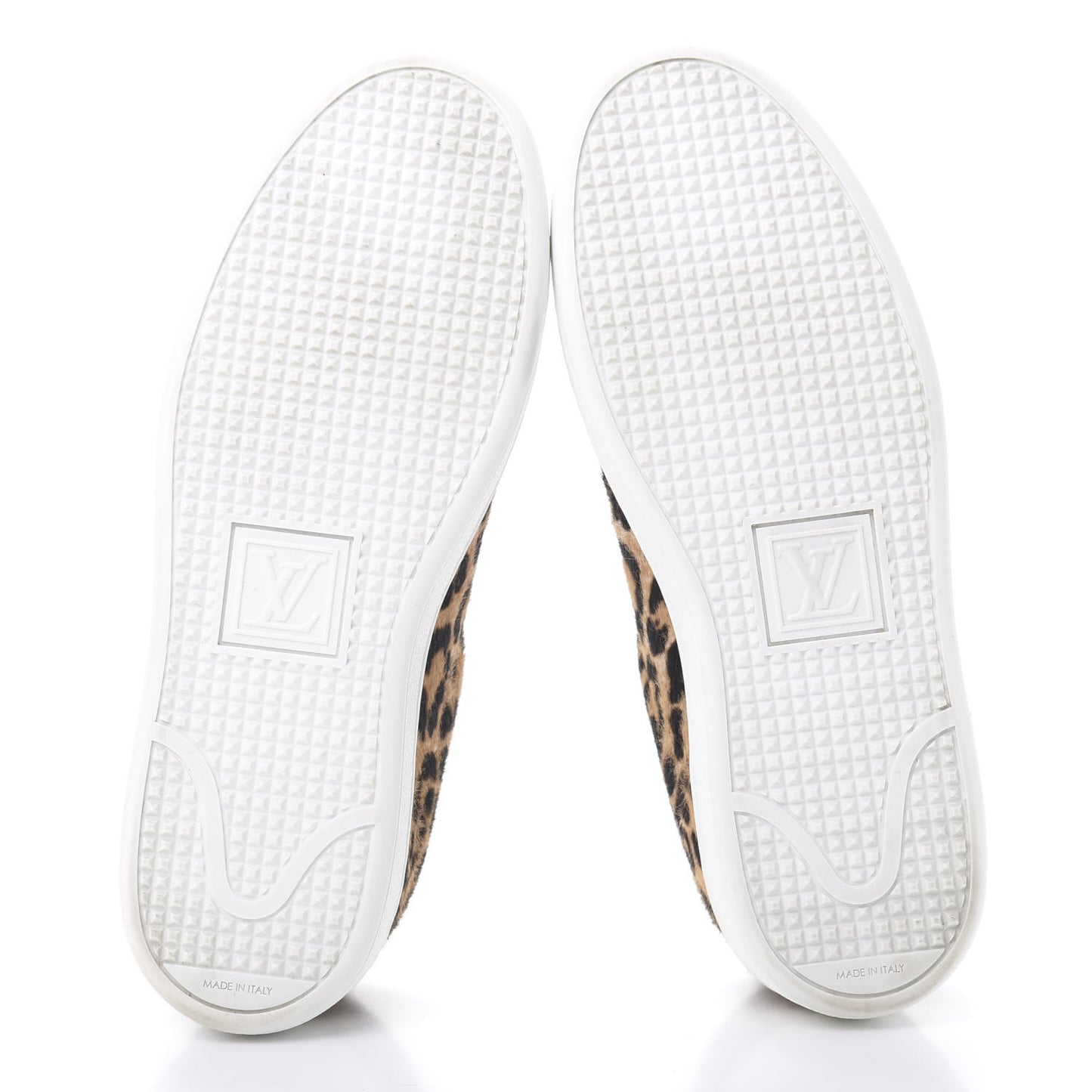 Calfskin Pony Hair Leopard Monogram Frontrow Sneakers 36.5
