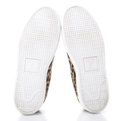Louis Vuitton Calfskin Pony Hair Leopard Monogram Frontrow Sneakers 36.5 5 of 10