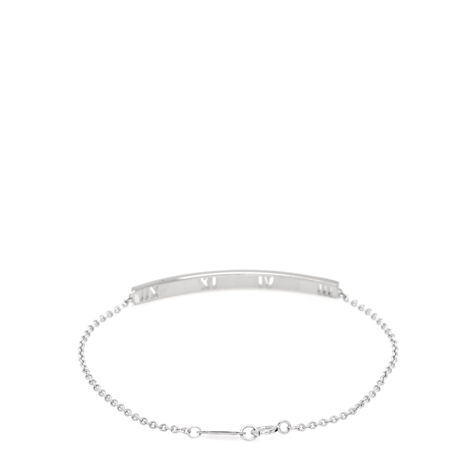 Tiffany 18K White Gold Diamond Atlas Bar Pierced Bracelet 3 of 6