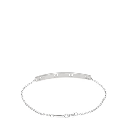 Tiffany 18K White Gold Diamond Atlas Bar Pierced Bracelet 3 of 6