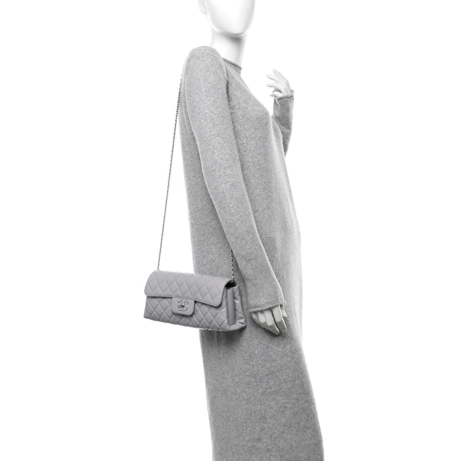Chanel Lambskin Quilted By 4 Flap Crossbody Grey 2 of 10
