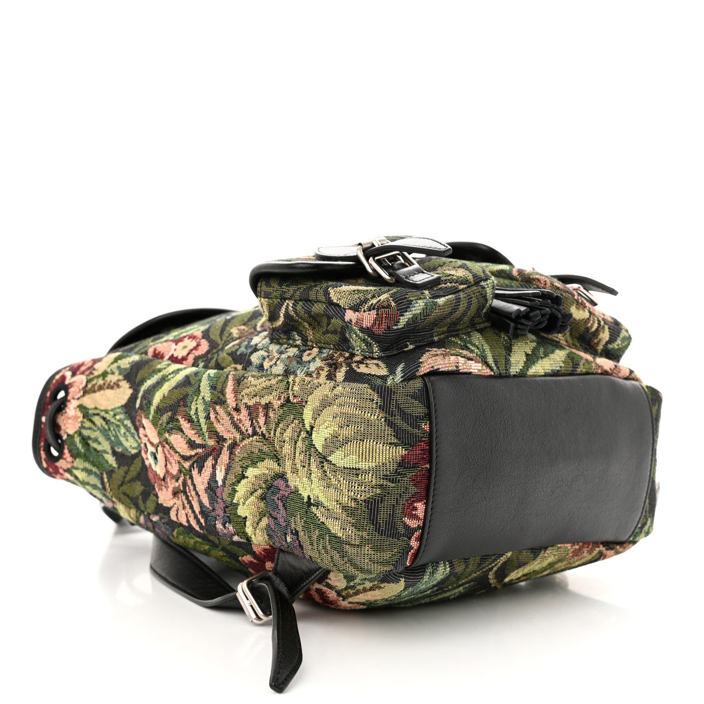 Canvas Floral Print Festival Backpack Black