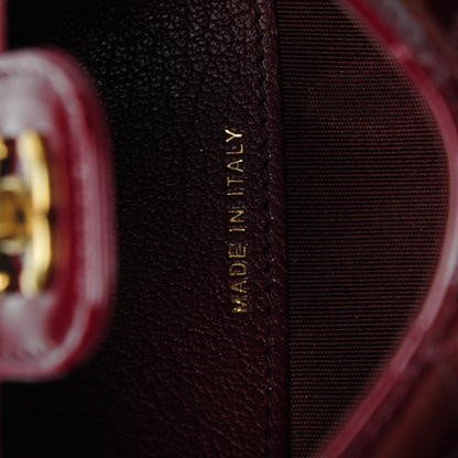 Chanel Patent Calfskin Quilted Small Flap Wallet Burgundy 6 of 8