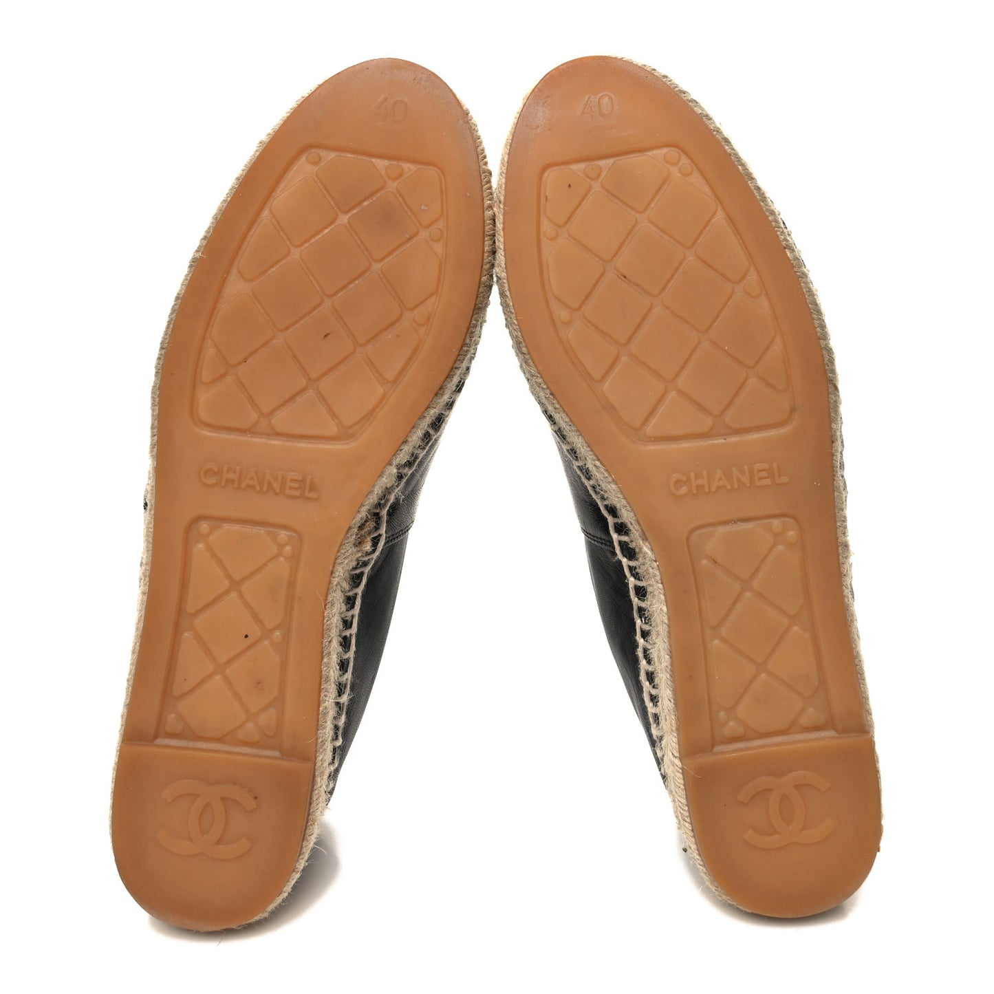 Lambskin CC Espadrilles 40 Black