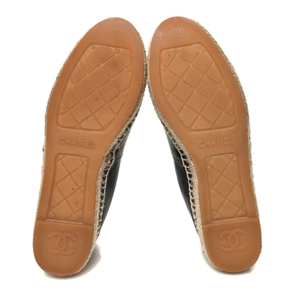 Chanel Lambskin CC Espadrilles 40 Black 5 of 9