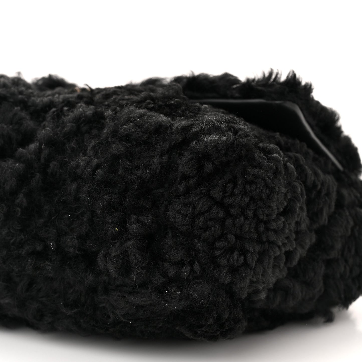 Shearling Sheepskin Large Chanel 19 Flap Black