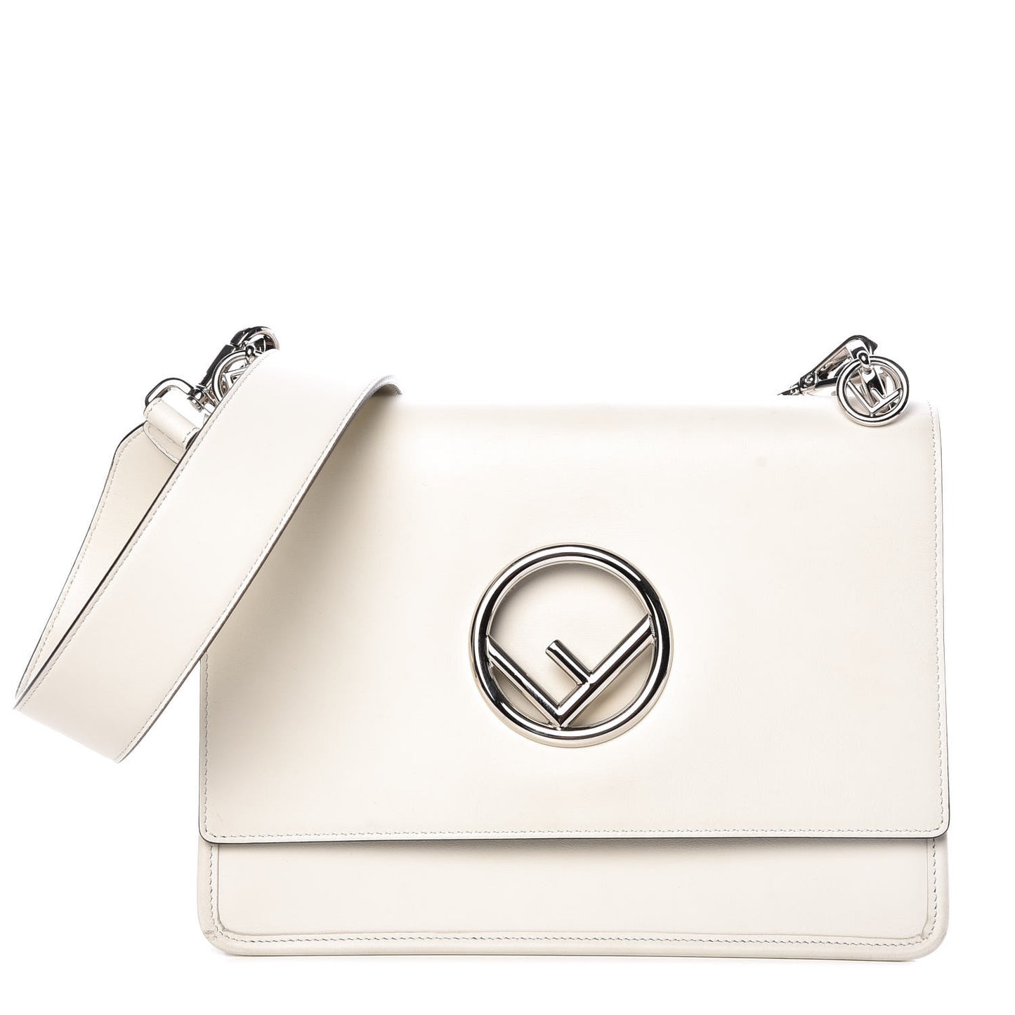 Vitello Century Opaco F is Fendi Kan I Shoulder Bag White Ice