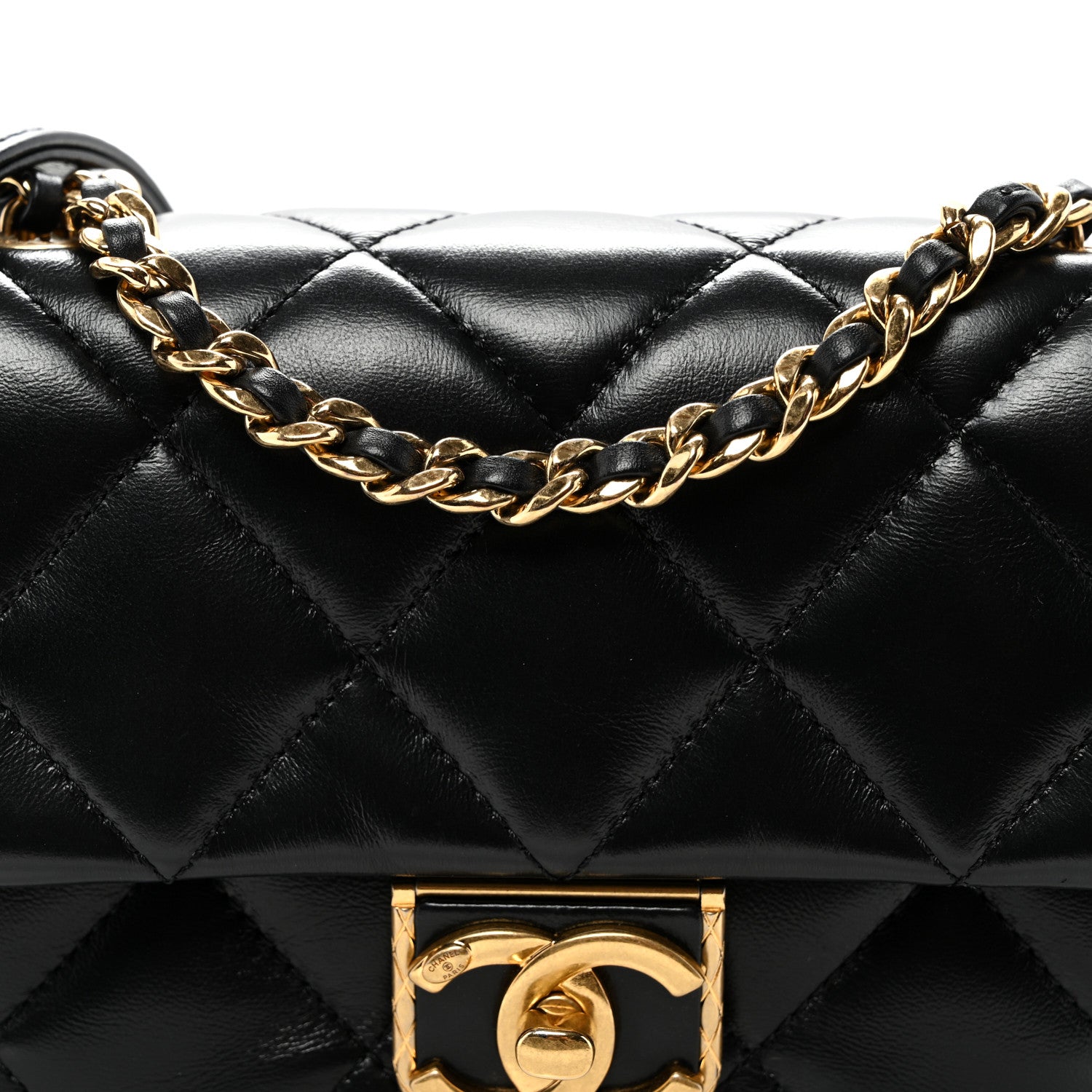 Chanel Lambskin Quilted Mini Flap Black 8 of 10