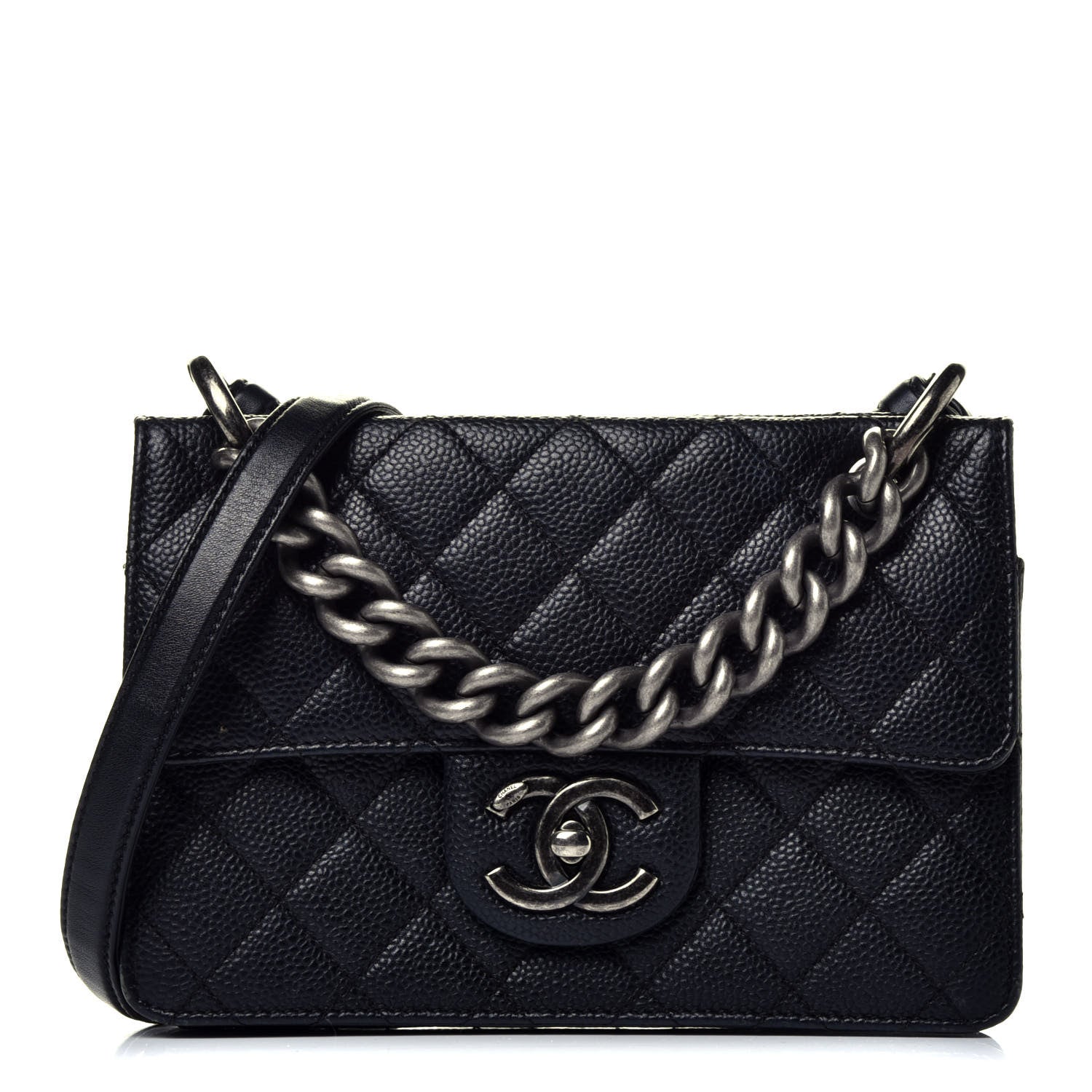 Chanel Caviar Quilted Small Retro Class Flap Dark Black 1 of 10