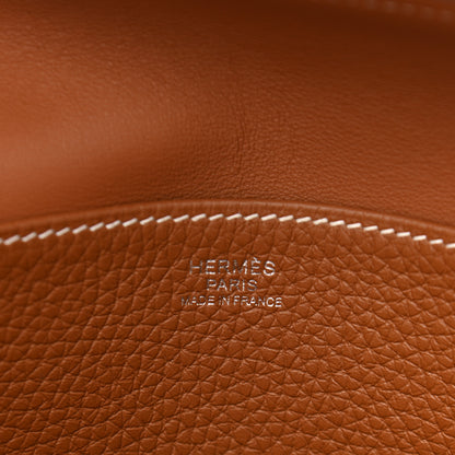 Hermes Taurillon Clemence Halzan 25 Gold 6 of 10