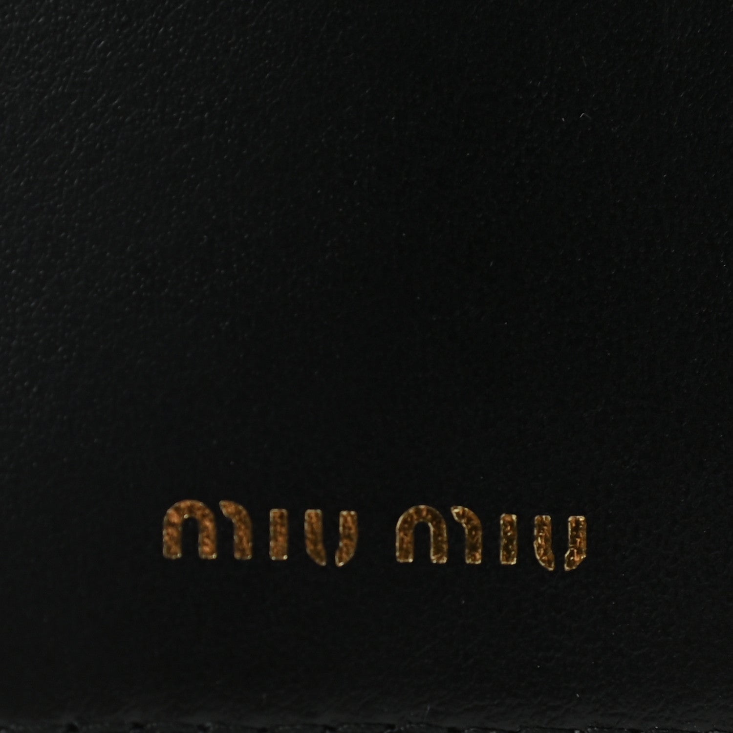 Miu Miu Goatskin Madras Cat Compact Wallet Black 6 of 7