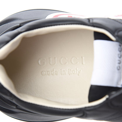 Gucci X SEGA Calfskin Logo Mens Rhyton Sneakers 7.5 Black 8 of 10