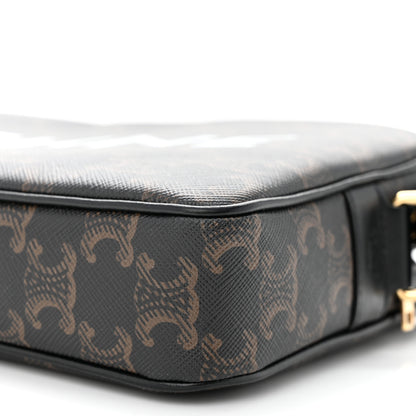 Celine Triomphe Canvas Medium Messenger Bag Black 10 of 10