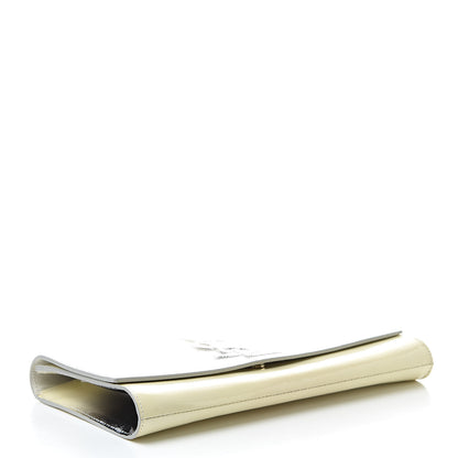 Saint Laurent Patent Calfskin Ombre Monogram Large Belle De Jour Clutch Ivory Black 4 of 10