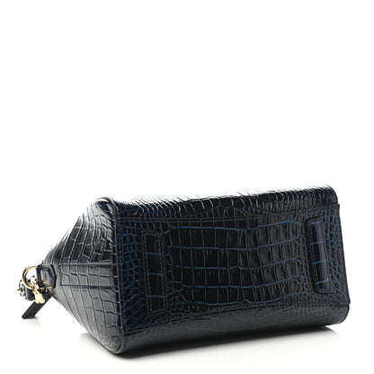 Givenchy Calfskin Crocodile Embossed Mini Antigona Navy 4 of 9
