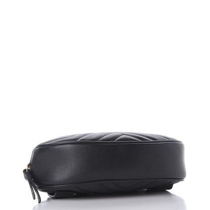 Gucci Calfskin Matelasse GG Marmont Belt Bag 75 30 Black 3 of 10
