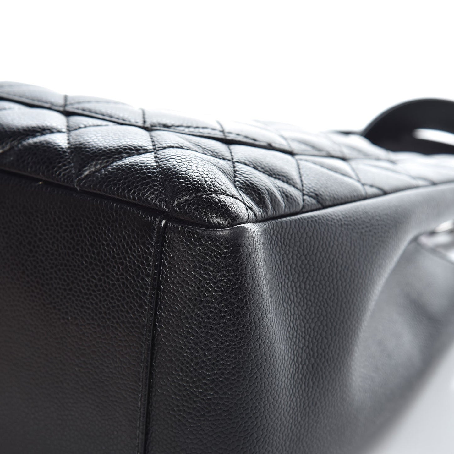 Caviar Quilted Grand Shopping Tote GST Black