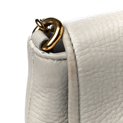 Gucci Pebbled Calfskin Small 1973 Chain Shoulder Bag Off White 20 of 21
