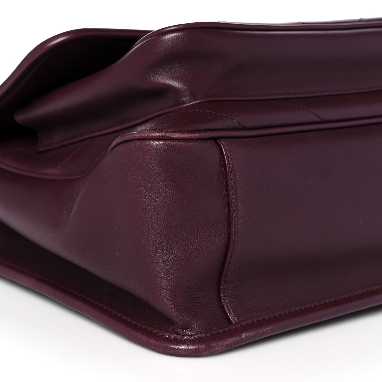 Lambskin Matelasse Monogram Medium Niki Chain Satchel Burgundy