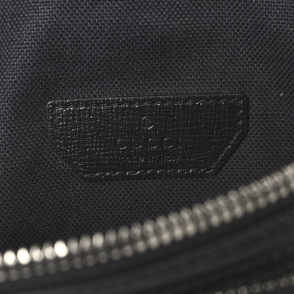 Gucci GG Supreme Monogram Textured Calfskin Retro Interlocking G Belt Bag Black 6 of 11